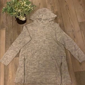 NWOT- Hooded Grey Sweater Dress